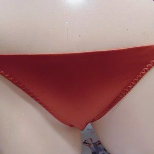 Very Sexy Satin Rhinestone Pink Play String Bikini Panties Size Large Stk# VS